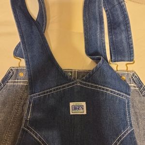Worn once , men's blue liberty overalls size 38x32